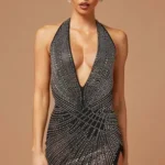 Black Sol Embellished Mini Dress