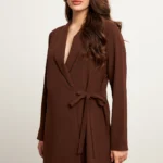 Brown Piping Jacket and Trousers Set