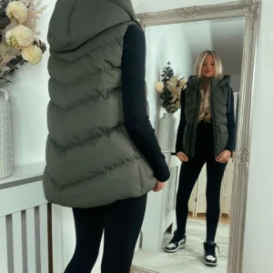 khaki-belted-gilet-with-detachable-hood