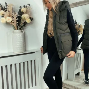 khaki-belted-gilet-with-detachable-hood