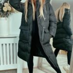 Puffer Padded Maxi Coat & Hood Black