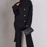 Scarf Co-ord Set Black